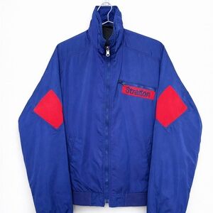 Vintage Stratton Colorblock Puffer Jacket Blue Red Retro Ski Jacket Men’s M